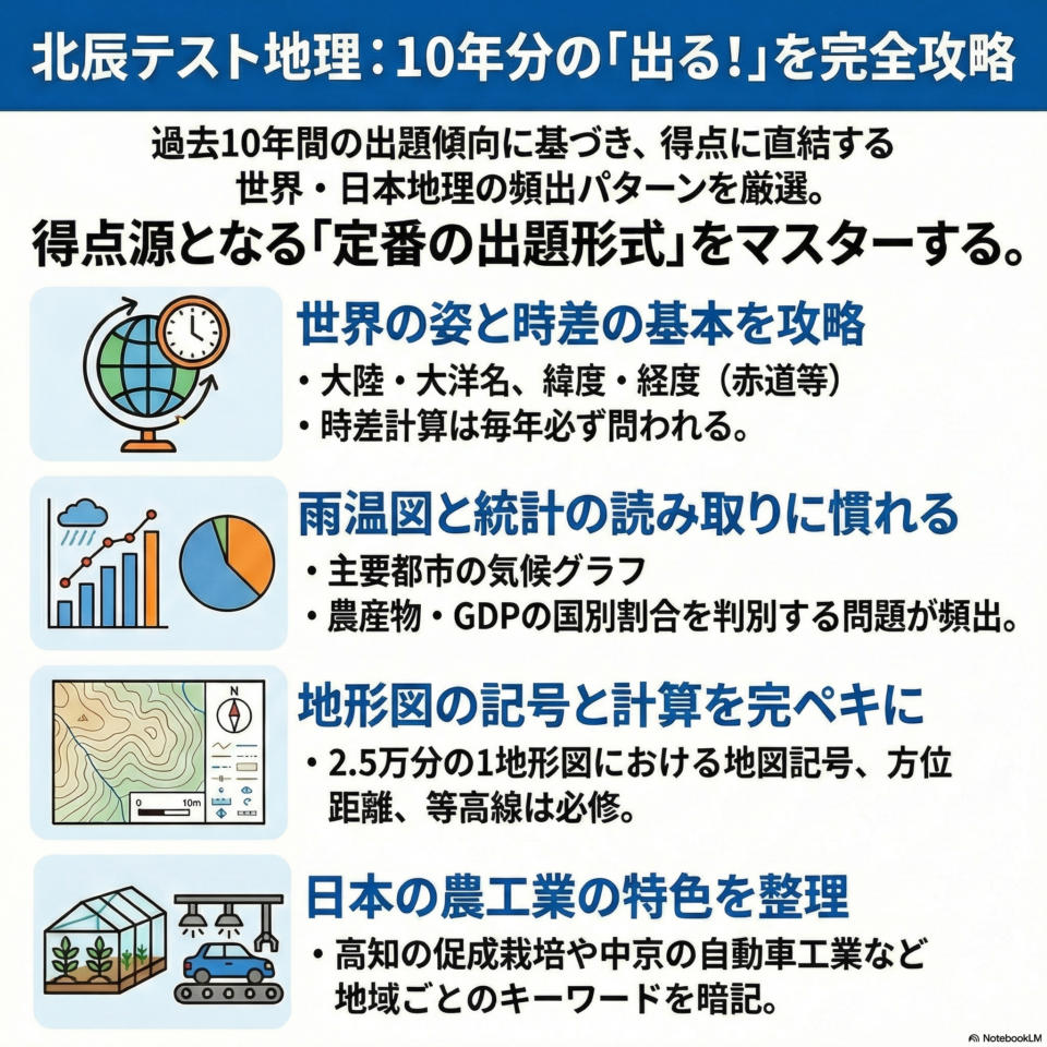 北辰テスト第1回地理　クマガイ塾