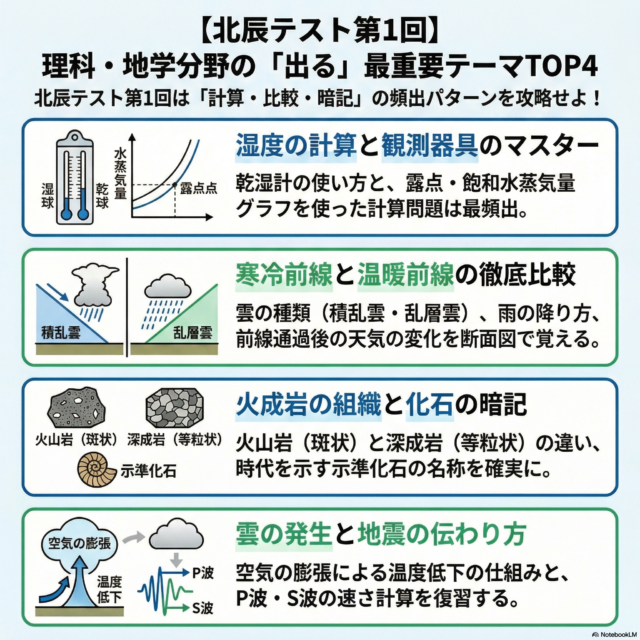 北辰テスト第1回地学　クマガイ塾