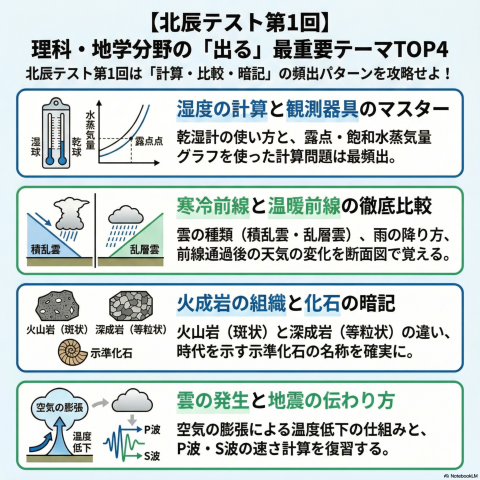 北辰テスト第1回地学 クマガイ塾